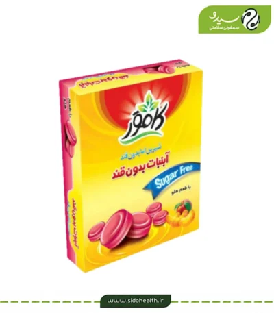 آبنبات هلو کامور بدون قند