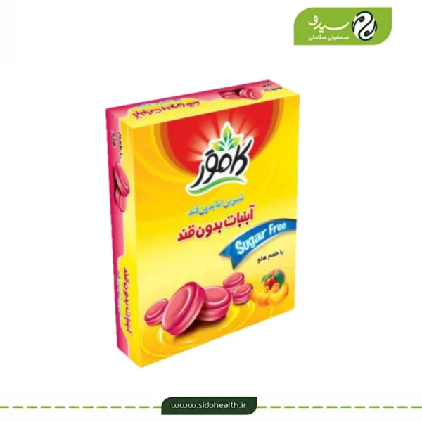 آبنبات هلو کامور بدون قند
