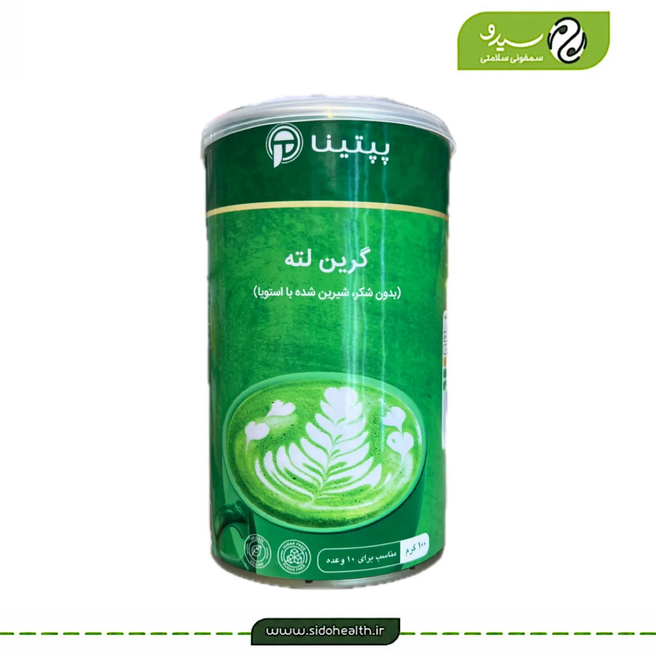 گرین لته پپتینا گرین لته شیرینشده با استویا