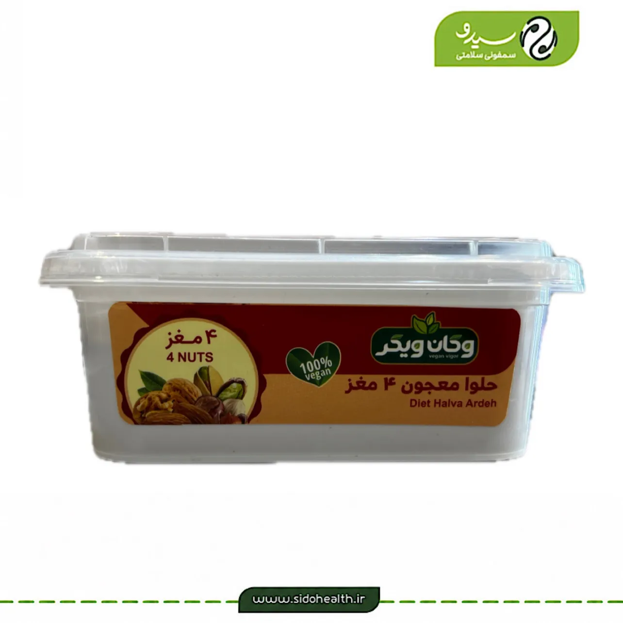 حلوا ارده رژیمی 4 مغز وگان ویگر خرید حلوا ارده بدون شکر ویگر