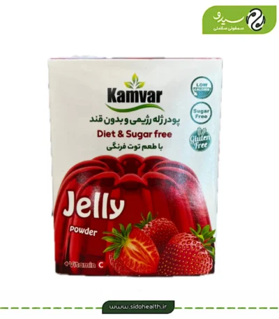 پودر ژله توت فرنگی کامور