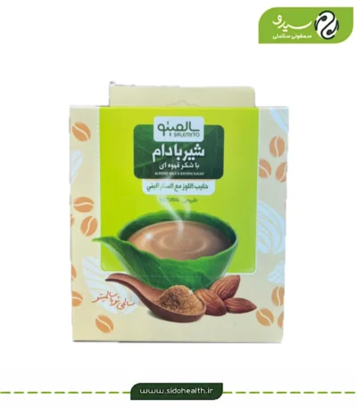 پودر شیر بادام با شکر قهوه‌ ای