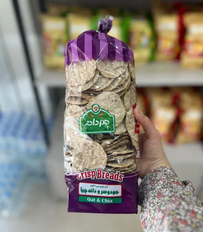 نان چیپسی جودوسر و دانه چیا همدانه