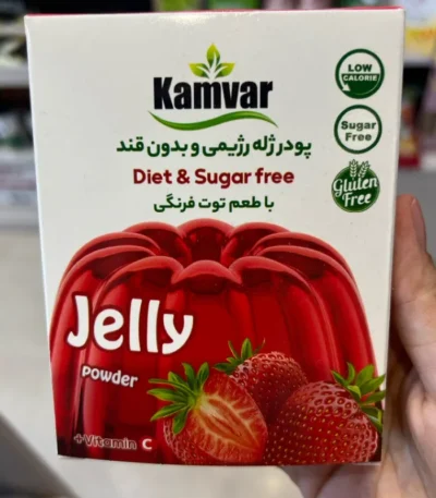 پودر ژله توت فرنگی کامور